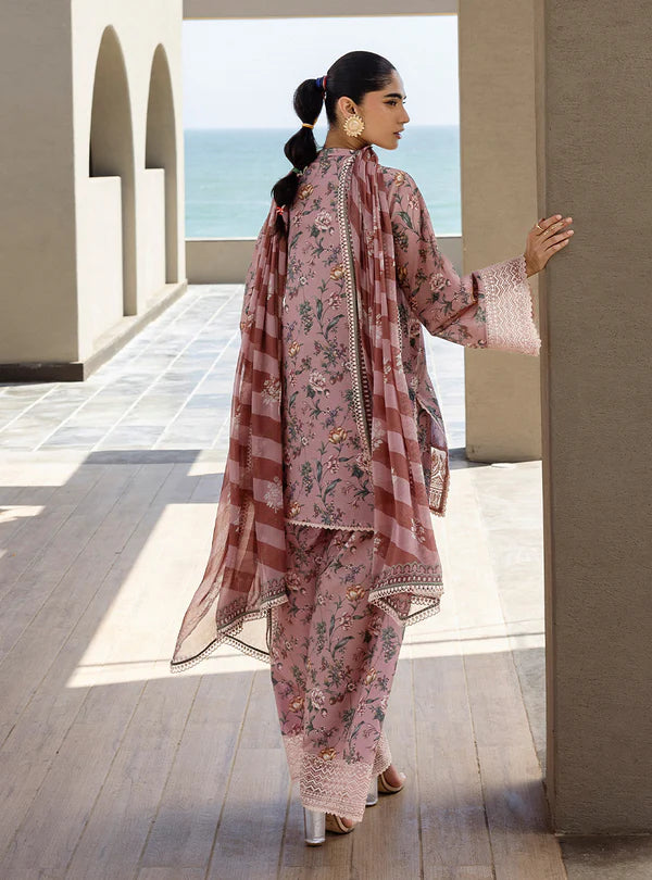 Maraya-Lovely Tea-Pink 3-piece Lawn Suit By-Zainab Chottani