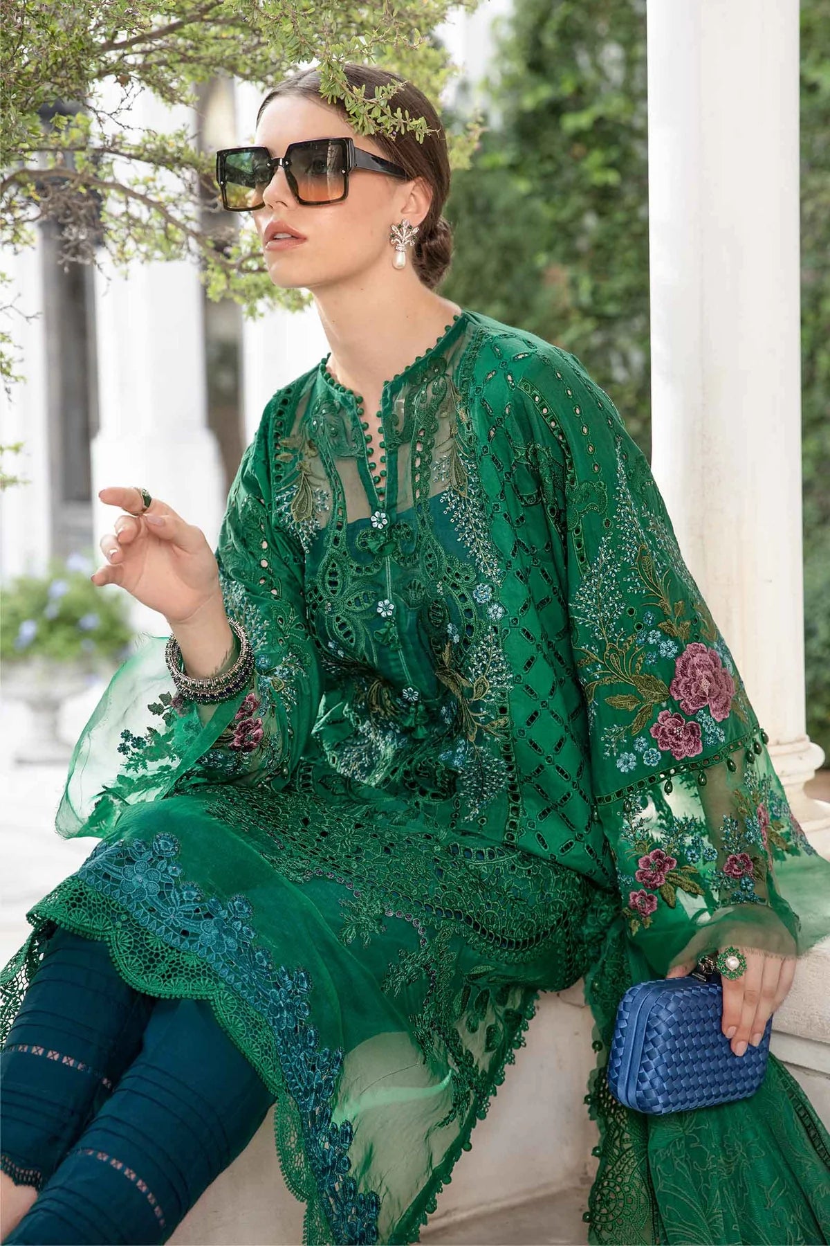 Maria B Stitched / Unstitched - Luxury Eid Pakistani Lawn 2024 - 02