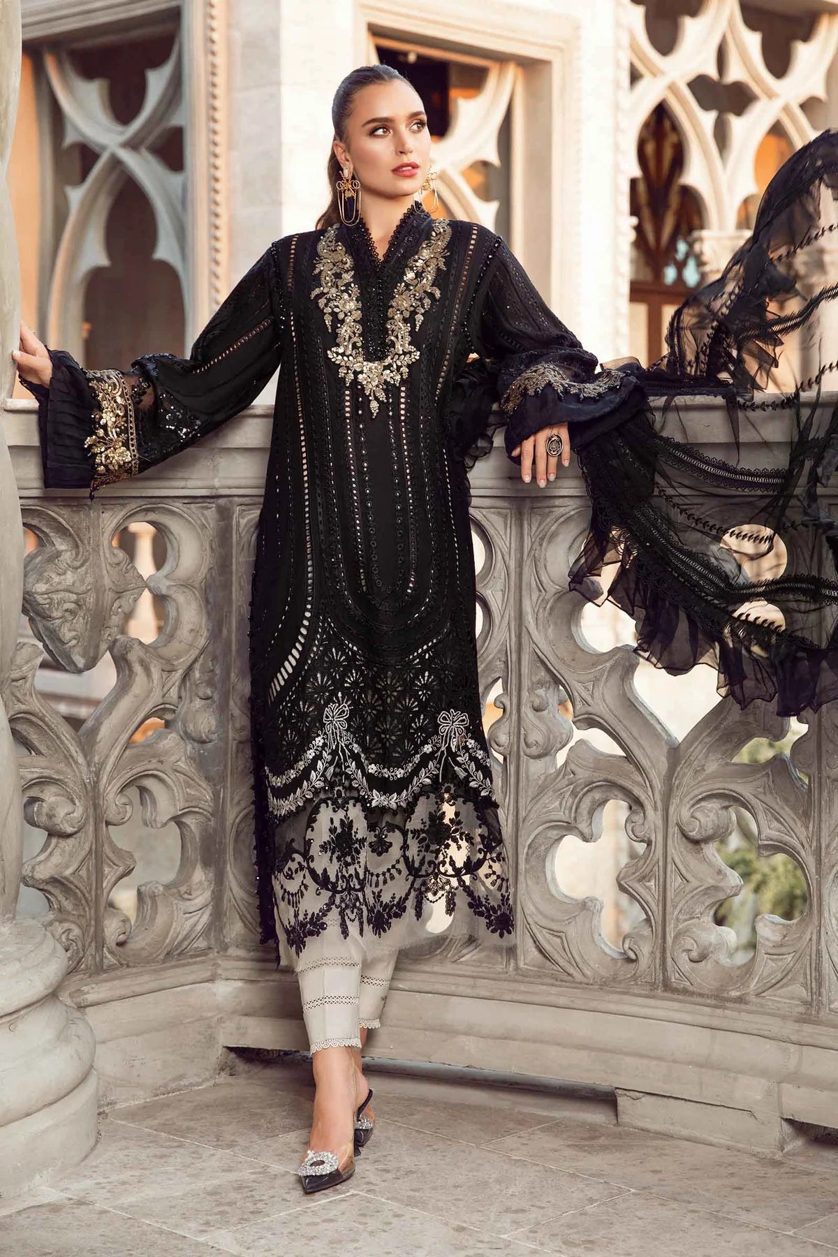 Maria B Stitched / Unstitched - Luxury Eid Pakistani Lawn 2024 - 03