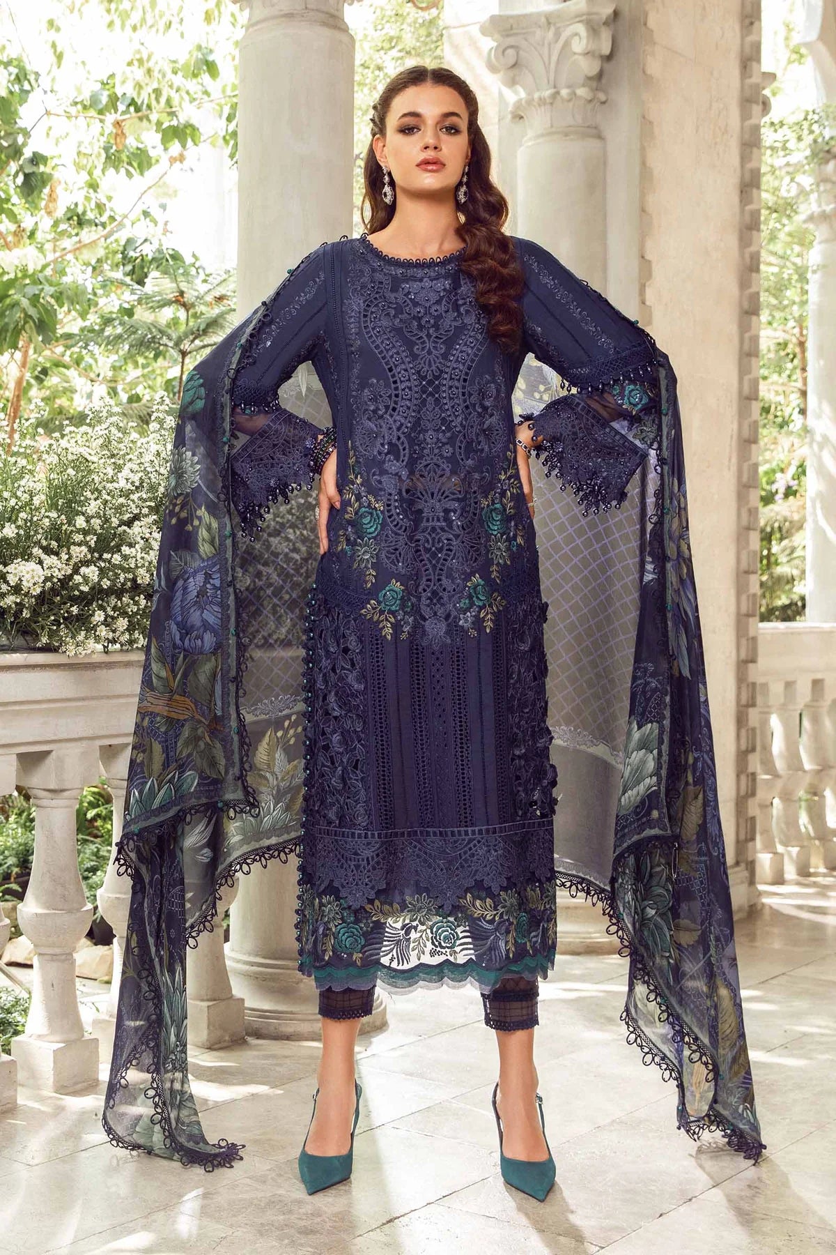 Maria B Stitched / Unstitched - Luxury Eid Pakistani Lawn 2024 - 09