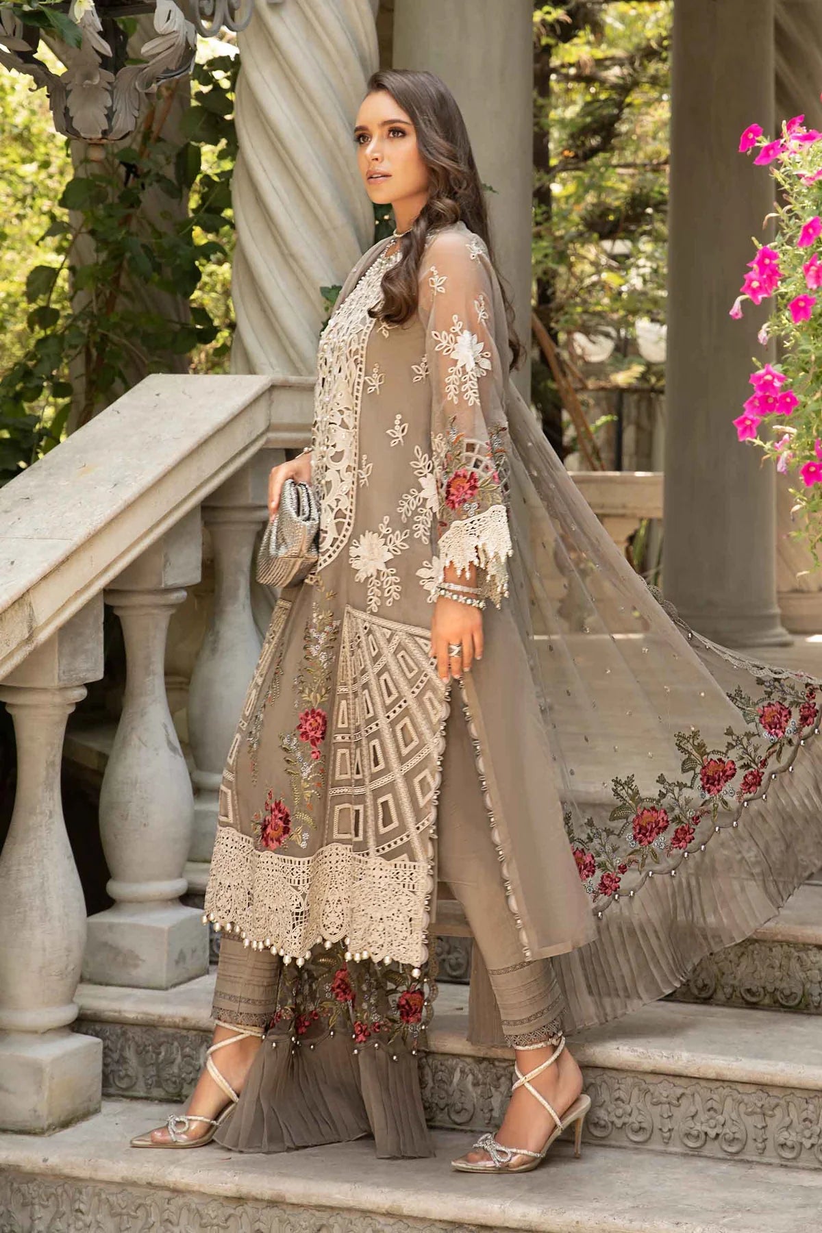 Maria B Stitched / Unstitched - Luxury Eid Pakistani Lawn 2024 - 01