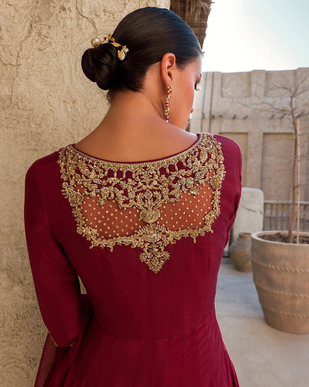 Masha - Designer Long Anarkali gown By Faiza Saqlain