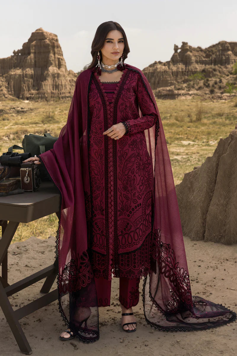 Maya- Red Premium Lawn Eid Edit' 25 Ensemble By- Rang Rasiya