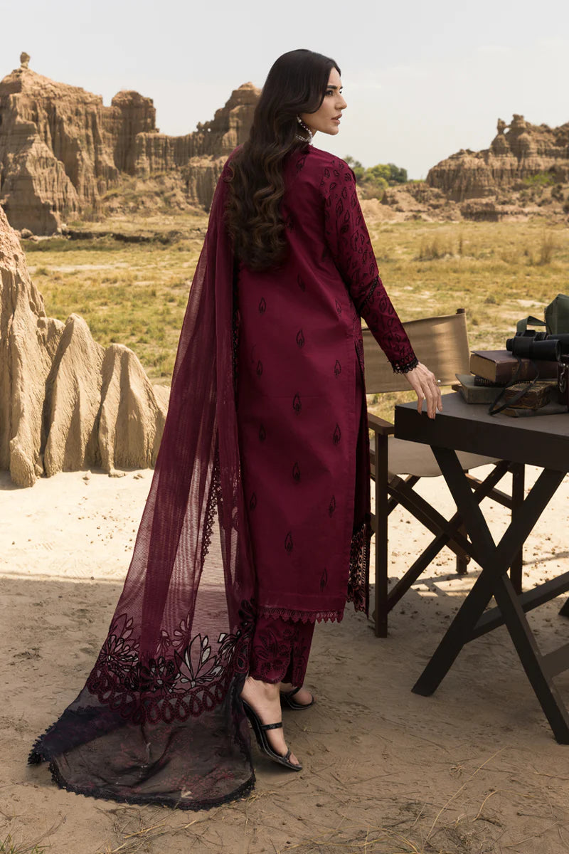 Maya- Red Premium Lawn Eid Edit' 25 Ensemble By- Rang Rasiya