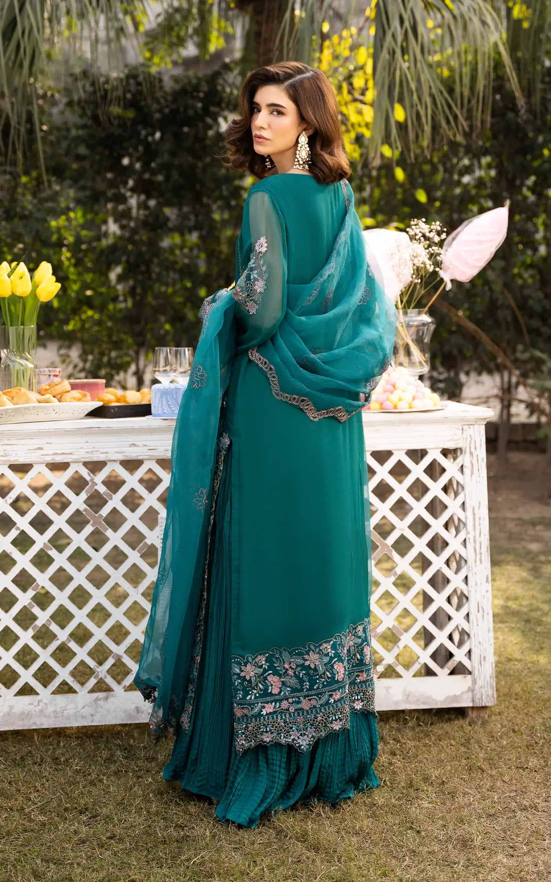 Meher-(SEF25-01)- Green Sunehri Eid Edit'25  Ensemble