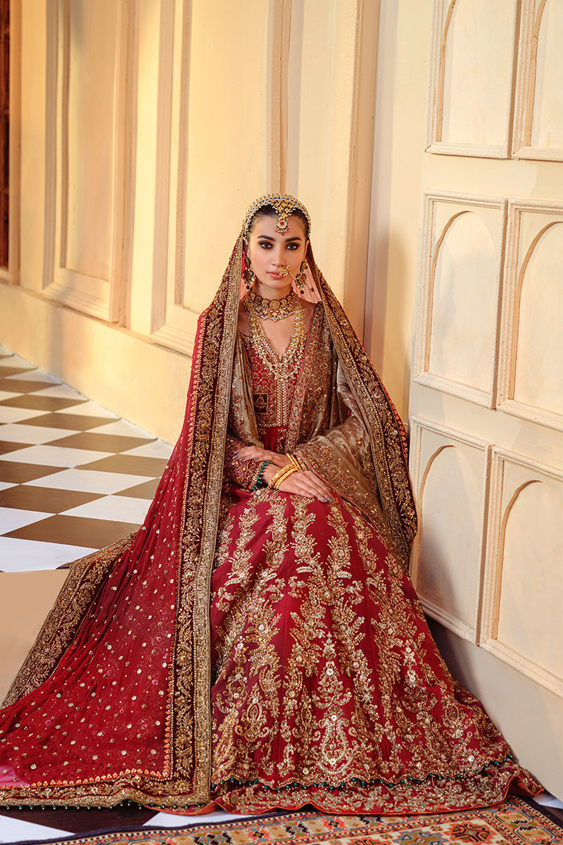 Mehru - A Traditional Pishwas in Raw Silk