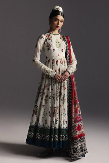 Mehruba D10 Zara Shahjahan Anarkali 2026 off white stitched Anarkali Pakistanimoda