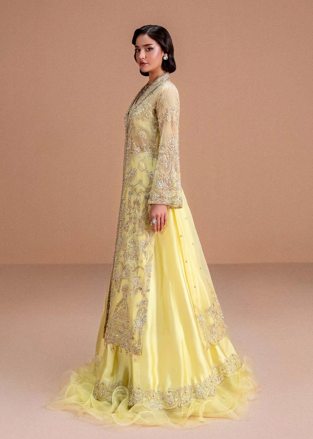 Meira by Kanwal Malik Pakistani festive outfit with ruffled silk lehenga