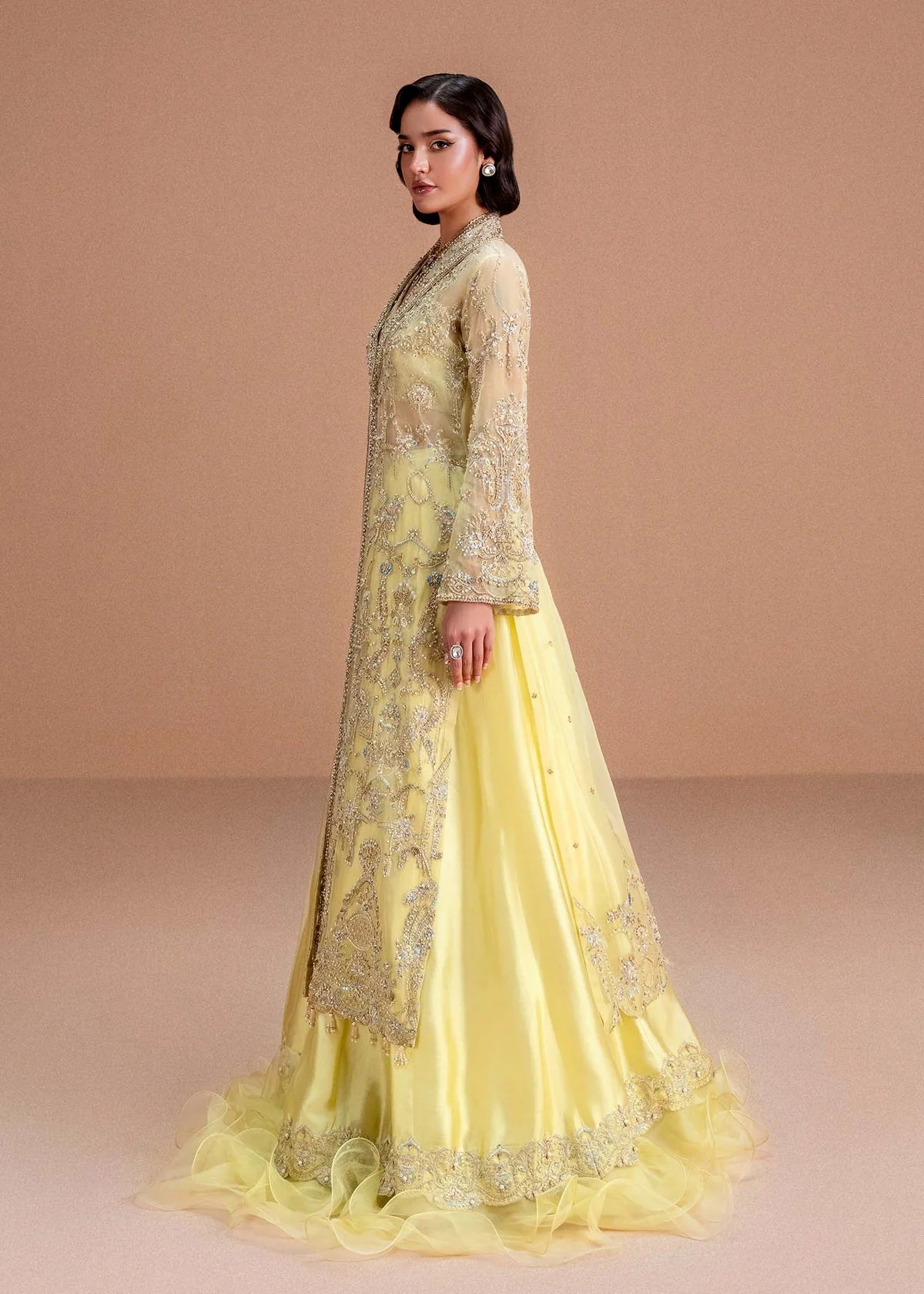 Meira by Kanwal Malik Pakistani festive outfit with ruffled silk lehenga