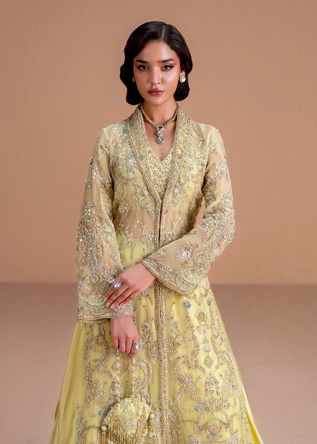 Meira by Kanwal Malik Pakistani festive outfit with ruffled silk lehenga