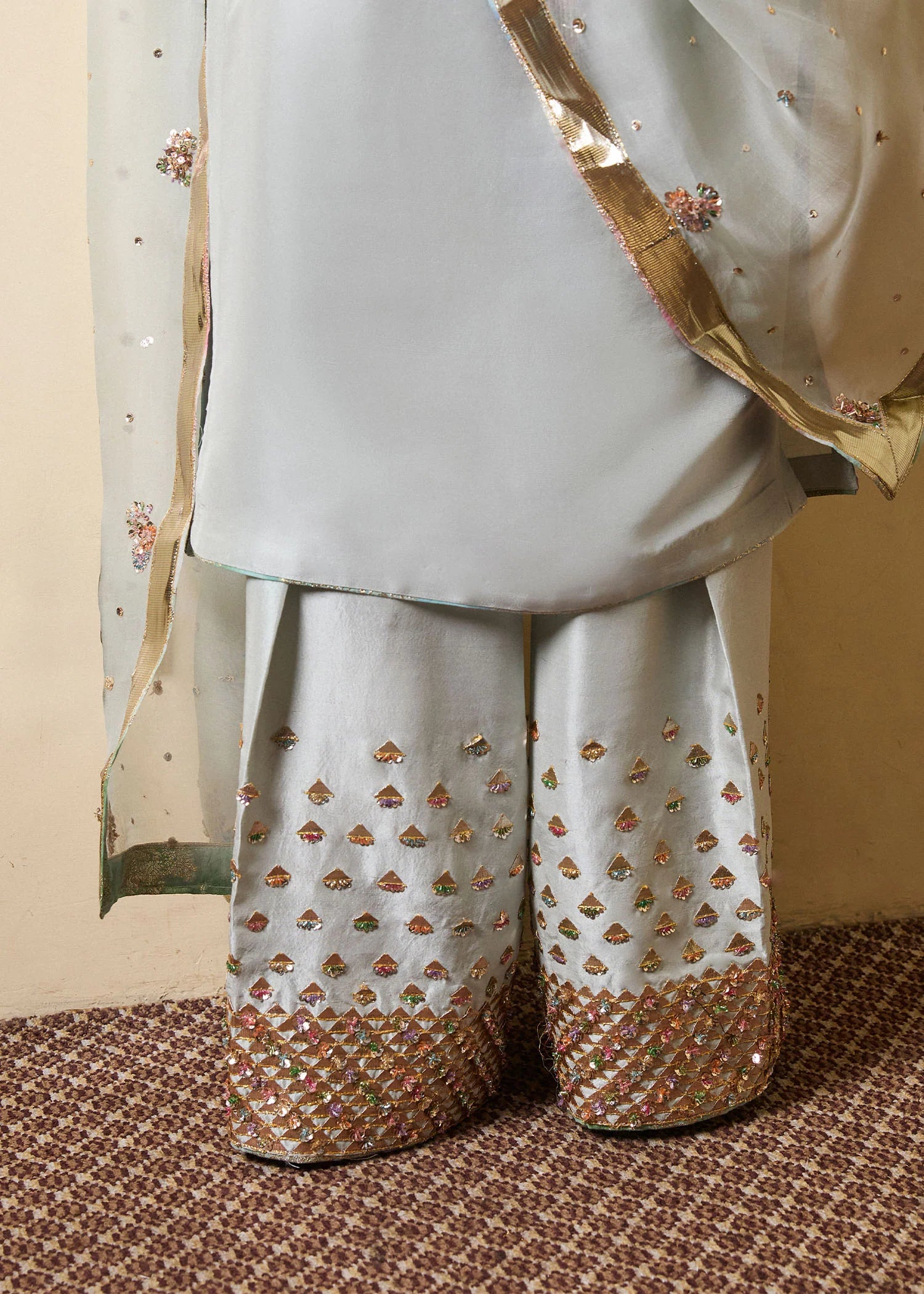 Miage- Pakistani Shalwar Kameez Ensemble For Eid Events By- Hussain Rehar