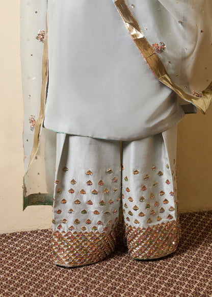 Miage- Pakistani Shalwar Kameez Ensemble For Eid Events By- Hussain Rehar