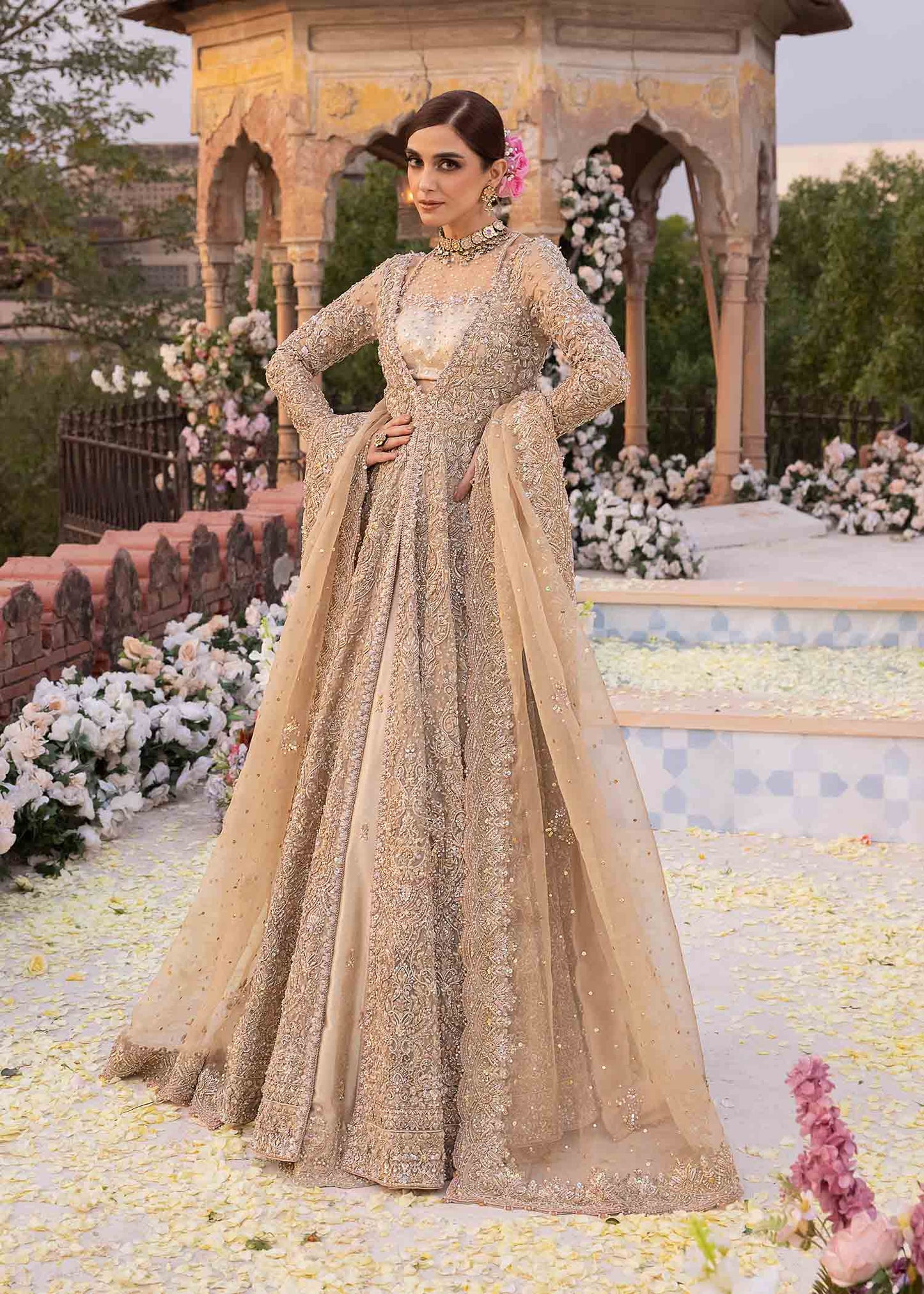 Miraal - Traditional Pishwas with Intricate Embellishments