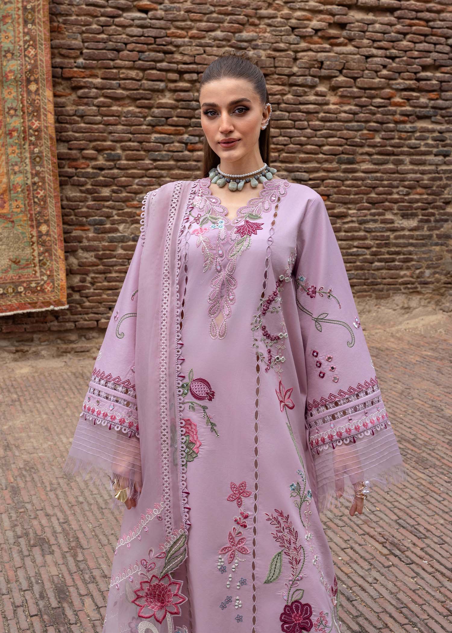 Mirror Garden-D3B-Iris Embroidered Pakistani Dress with Mirror Work by Crimson