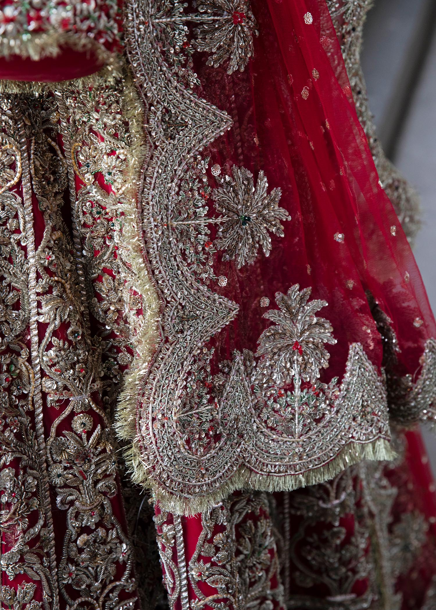 Mona - Radiant Bridal Front Open Pishwas with Lehenga
