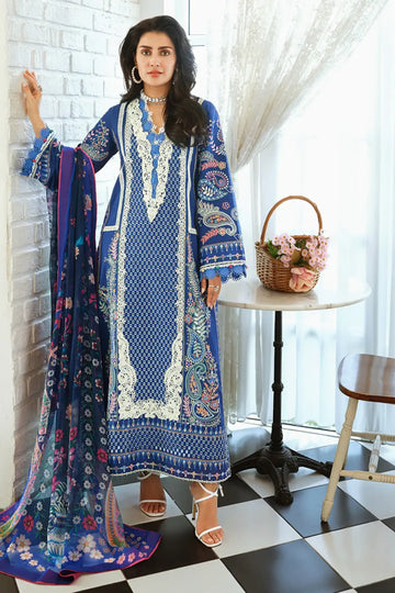 Navy blue Moonlit Dreams by Mushq Pakistani designer 3PC lawn suit for events