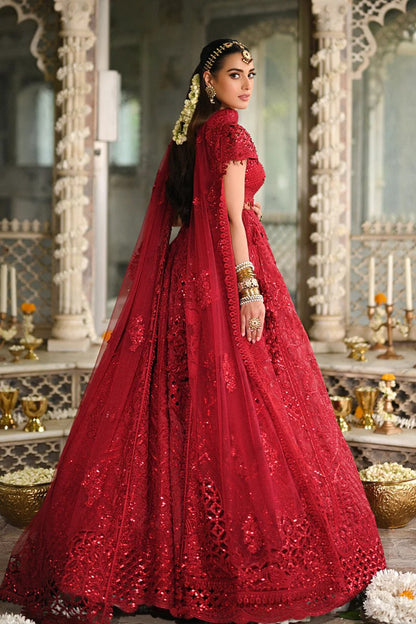 Muskaan - Red Embroidered Dress Pakistani By Qalamkar