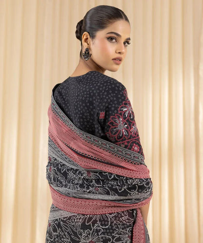Mystic Ebony -Printed Georgette Chiffon Saree for Evening Wear