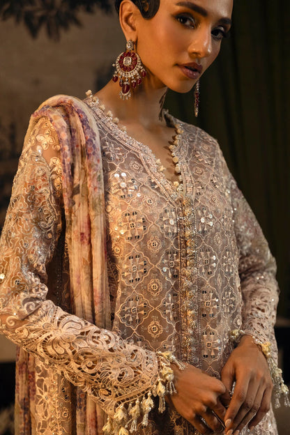 N251-004-3DJ- Classic Lilac Organza Outfit For Wedding Events By- Sana Safinaz