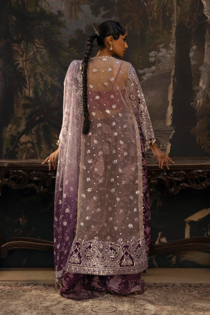 N251-007-3DJ- Luxe Powder Pink Outfit For Special Events By- Sana Safinaz