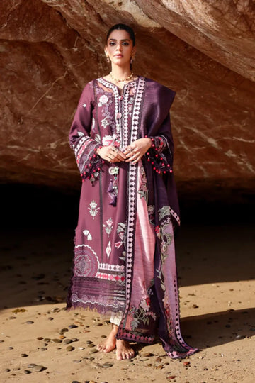 NOOR-2-A Saira Shakira Breeze plum embroidered lawn suit Pakistanimoda
