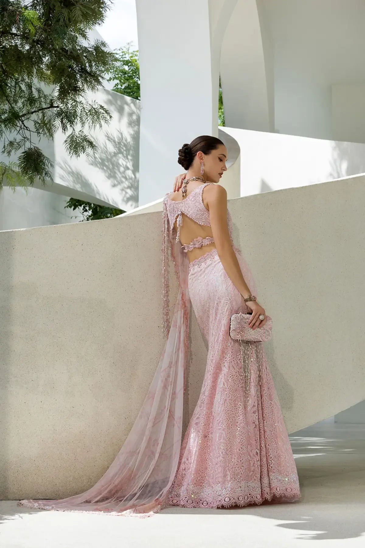 Sobia Nazir NR26-05 blush pink embroidered net wedding stitched suit from NUR Festive 26
