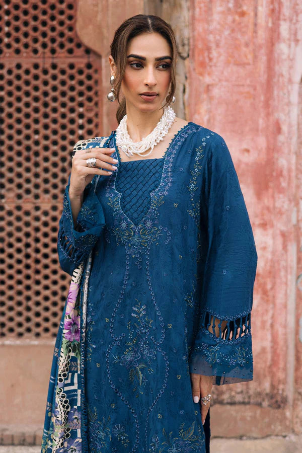 Shop Nureh Maya Blue Luxury Linen Suit Online – NW-102 Pakistanimoda