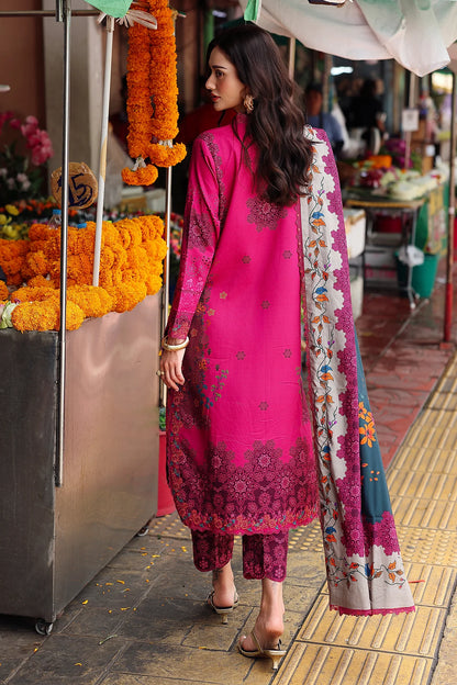Charizma ANW6-06 Pink Linen 3PC Embroidered Stitched Suit Pakistanimoda