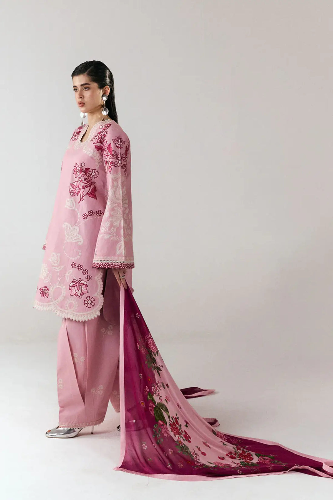 Nanya – Light Pink Stitched Cotton Eid Suit by Jugnu Lahore