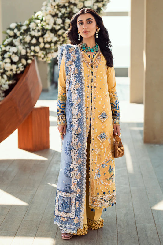 Natalie- Pakistani Designer Lawn Outfit By- Qalamkar