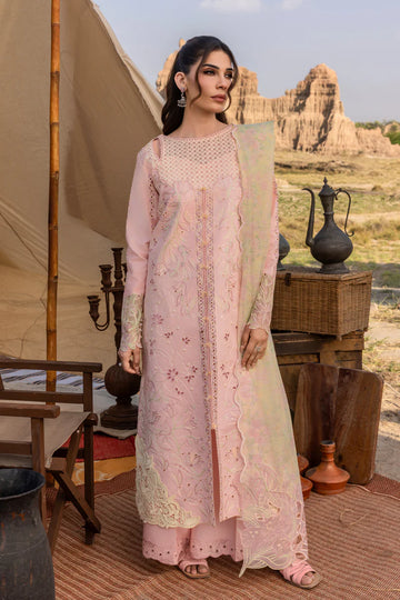Nehal- Light Pink Premium Lawn Eid Edit' 25 Ensemble By- Rang Rasiya