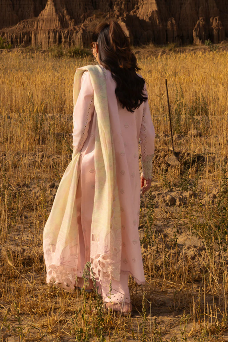 Nehal- Light Pink Premium Lawn Eid Edit' 25 Ensemble By- Rang Rasiya