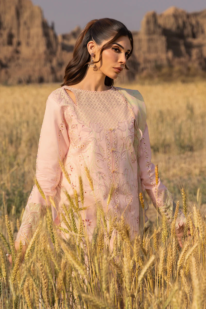 Nehal- Light Pink Premium Lawn Eid Edit' 25 Ensemble By- Rang Rasiya