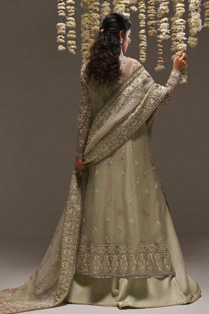 Niyah- Luxurious raw silk sharara with embroidered organza shirt By- Saad Bin Shahzad