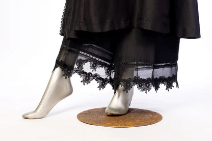 Noir-Luxury Pakistani silk suit with modern cuts