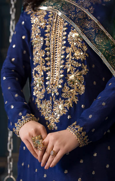 Novera- Luxurious Silk Outfit with Hand-Embellished By-Maya Pret-A-Porter