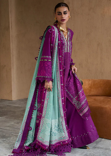 Oira-Plum Embroidered Jacquard Eid Suit-Suffuse 2025
