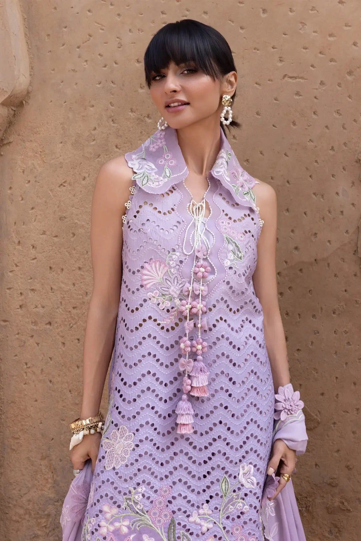 Crimson Lawn 2026 Ombre Love D8B lilac embroidered suit Pakistanimoda