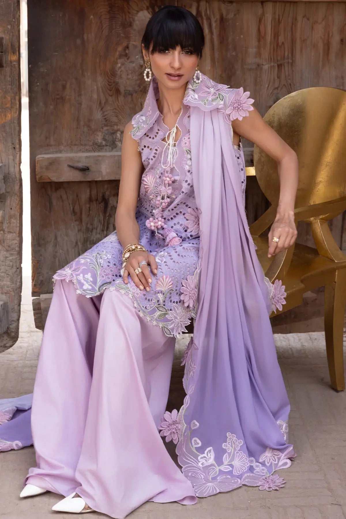 Crimson Lawn 2026 Ombre Love D8B lilac embroidered suit Pakistanimoda