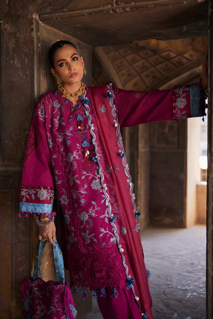 Ophelia10-B- The Raspberry Whispers Lawn Ensemble By- Elan