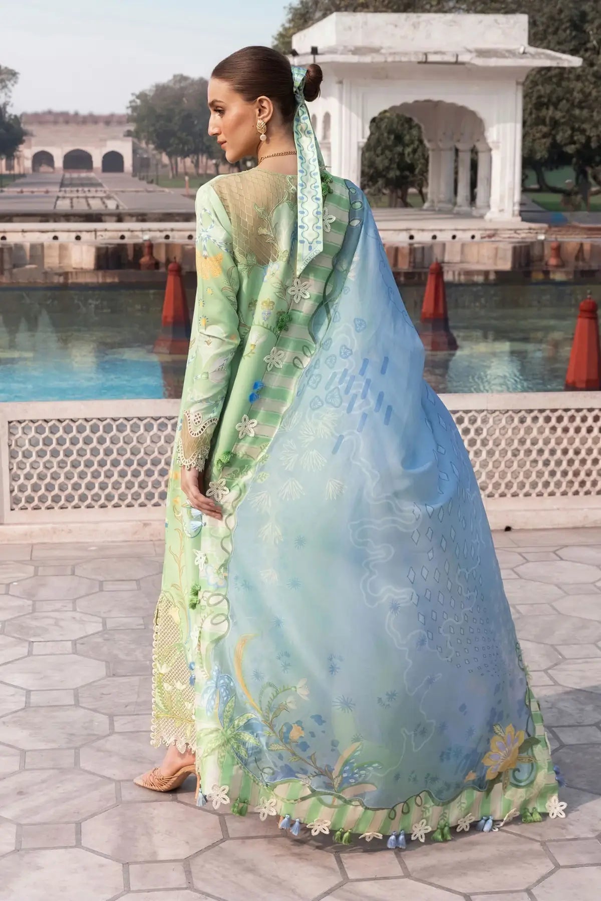 Crimson Lawn 2026 Out of Many Hearts D6B apple green embroidered suit