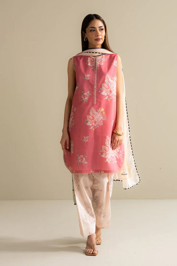 Ovela-1A delicate rose pink Pakistani lawn suit for casual summer wear