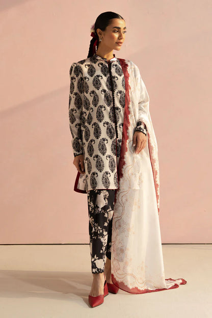 Paisley-6A Pakistani Summer Lawn Outfit '25 By- Zara Shahjahan