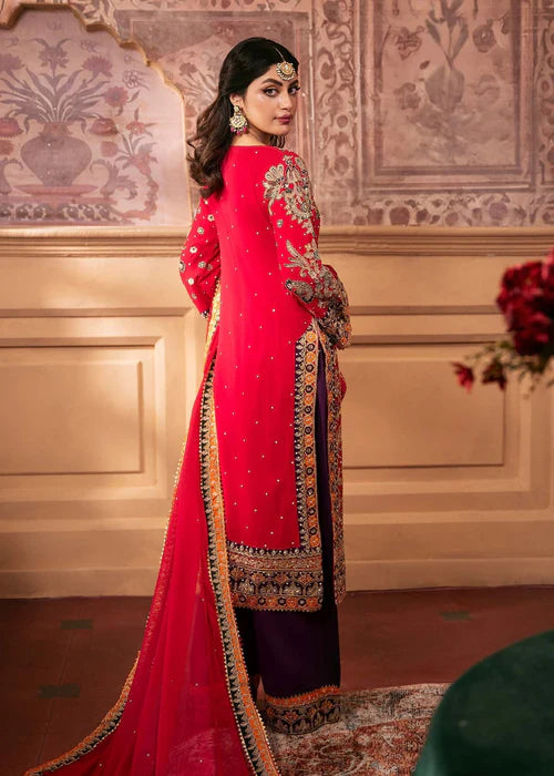 Parsa- Pakistani Designer Hot Pink Kurta Set For US Evening Events