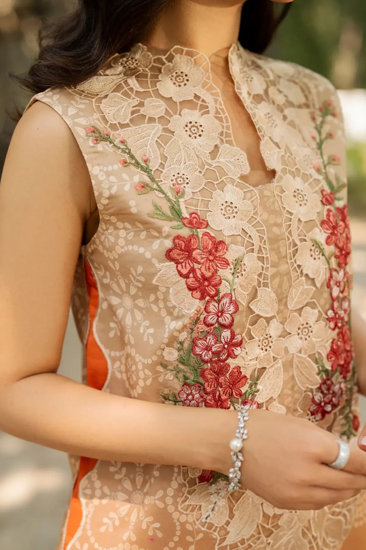 each Sorbet MSSL-02 by Asifa & Nabeel stitched lawn 3PC from Meraki Summer 26