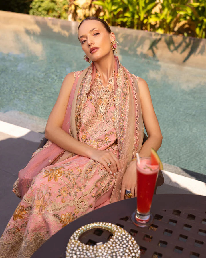 Peony- Zinnia Luxury Lawn Ensemble'25 By- Faiza Saqlain