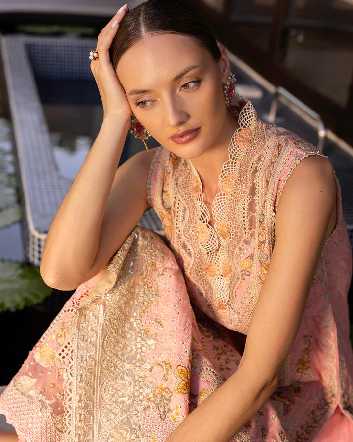 Peony- Zinnia Luxury Lawn Ensemble'25 By- Faiza Saqlain