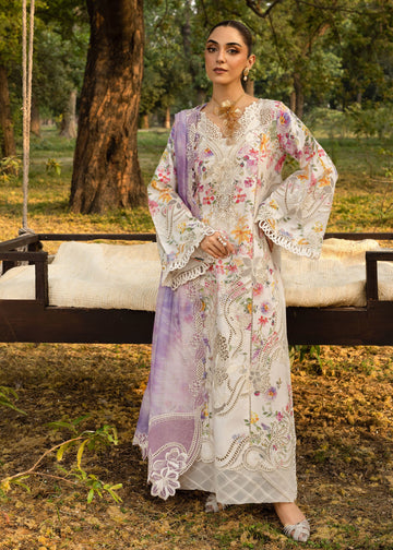 Petals and Promises-D2 B-Formal ethnic outfit with printed and cutwork embroidery by Crimson