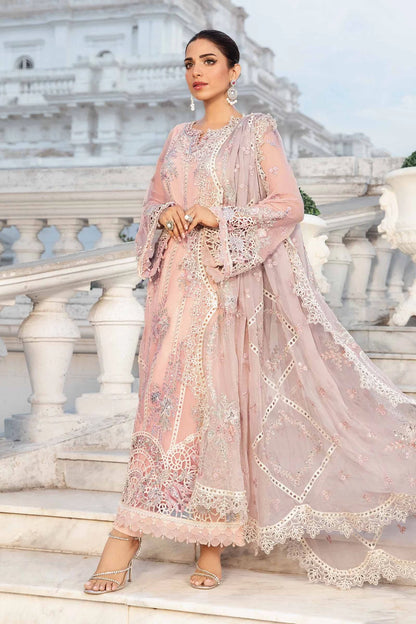 Pink Unstitched Suit - Maria B Chiffon Collection