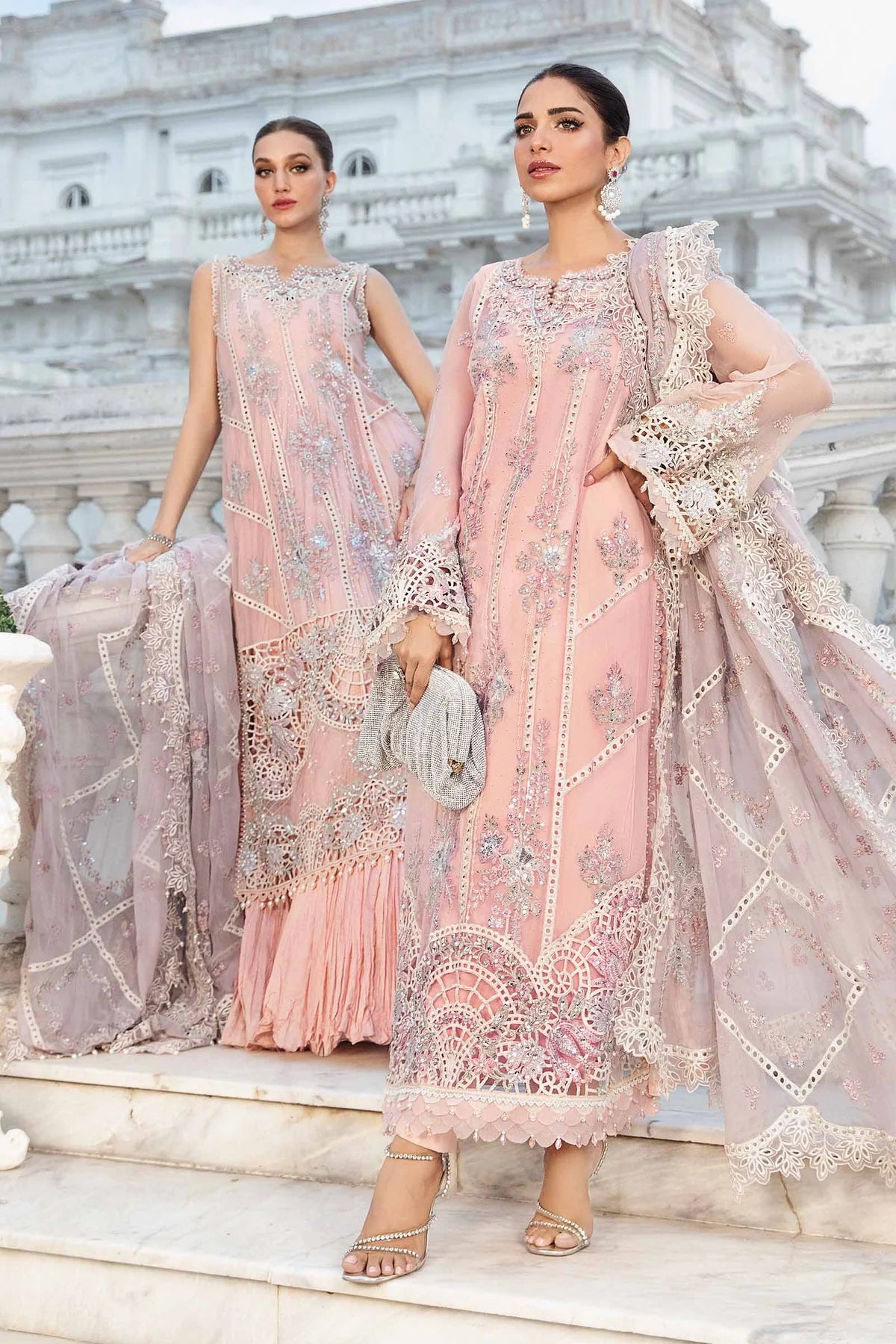 Pink Unstitched Suit - Maria B Chiffon Collection